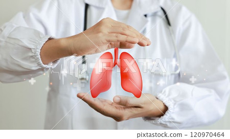 Health care and medical about lungs. respiratory disease, lung cancer, bronchitis, bronchial asthma, tuberculosis, pneumonia, hospital. world no tobacco day. lung disease treatment for hospital. 120970464