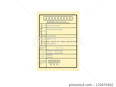 Illustration of the nursing care insurance burden ratio certificate Illustration of the nursing care insurance burden ratio certificate 120970482
