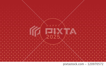 Chinese new year 2025 of the snake banner template design with snake, chinese lantern and chinese fan red background. red traditional chinese vector design with snake. 120970572