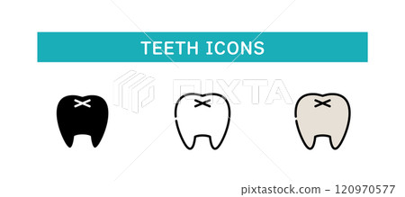 牙齒圖標 120970577