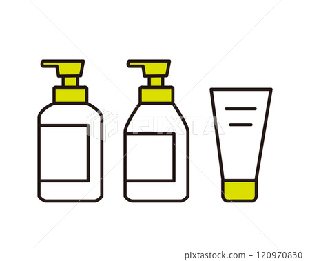 Body care set line drawing Body care set line drawing 120970830
