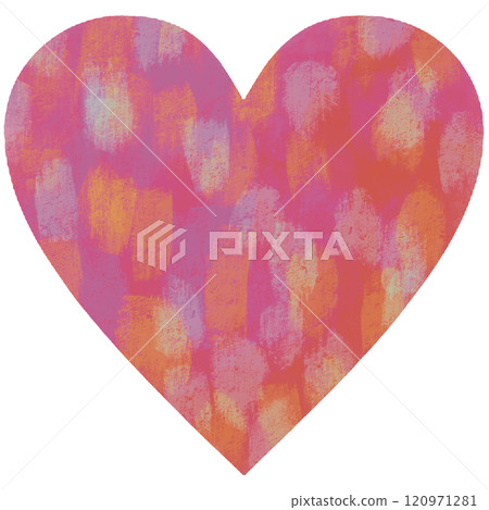 Pastel red heart symbol Pastel red heart symbol 120971281
