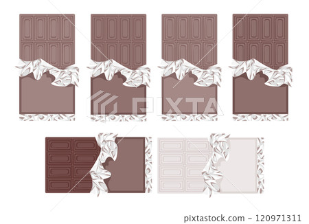 多種口味的巧克力包裝 多種口味的巧克力包裝 120971311