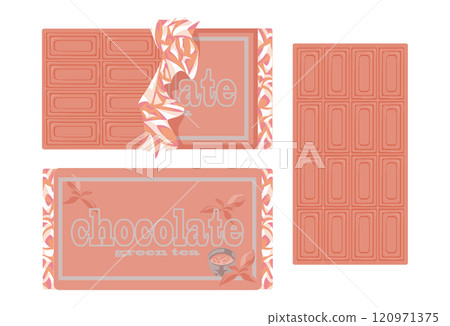 Packaging for a wide variety of flavored chocolates 120971375