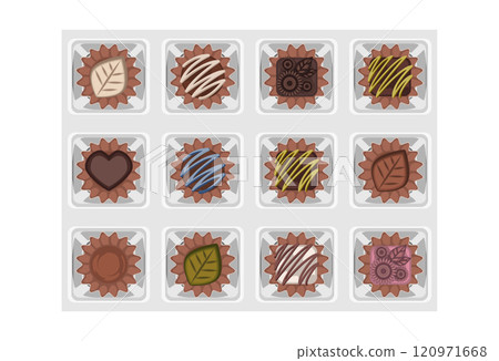 A variety of classic Western confectionery set designs 120971668