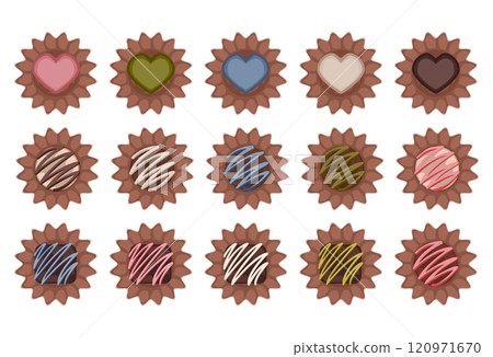 A variety of classic Western confectionery set designs 120971670