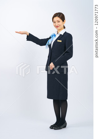 A woman in the customer service industry giving a tour 120971773