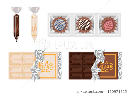 各種各樣的巧克力禮物 各種各樣的巧克力禮物 120971825