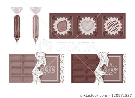 各種各樣的巧克力禮物 各種各樣的巧克力禮物 120971827