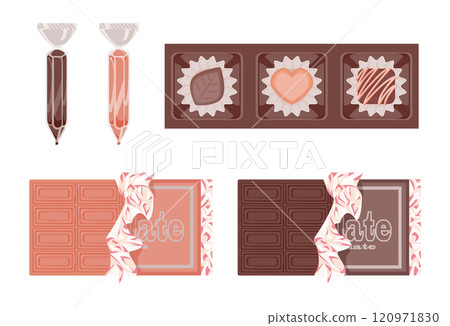 各種各樣的巧克力禮物 各種各樣的巧克力禮物 120971830