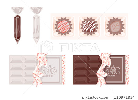 各種各樣的巧克力禮物 各種各樣的巧克力禮物 120971834