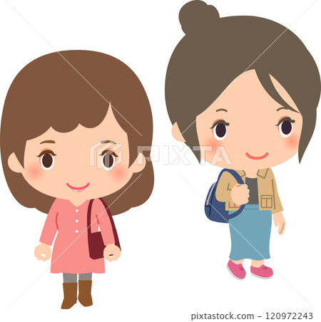 Stylish woman on the go 120972243