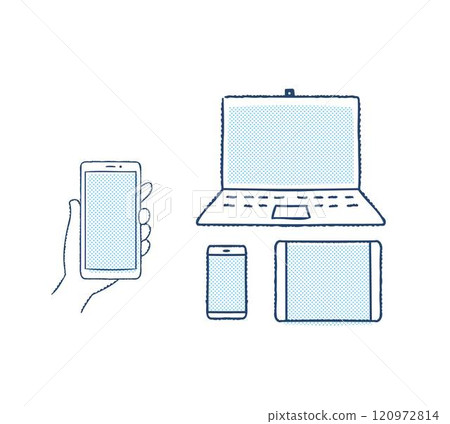 Smartphones, tablets and laptops Smartphones, tablets and laptops 120972814