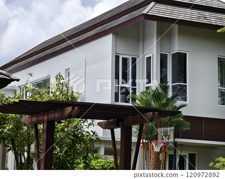 Detailed view of windows, doors and balconies of city buildings Detailed view of windows, doors and balconies of city buildings 120972892