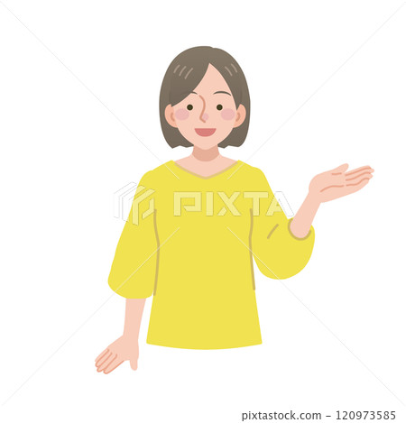 A woman giving a tour 120973585