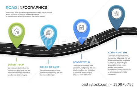 Road Infographics Template Road Infographics Template 120973795