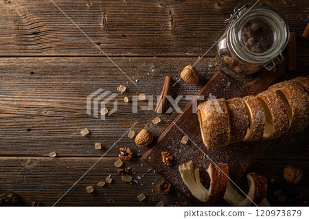 Hungarian sweet bread Hungarian sweet bread 120973879