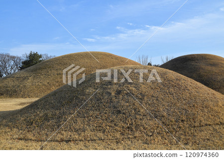 Ancient Silla Dynasty tombs in Korea Ancient Silla Dynasty tombs in Korea 120974360