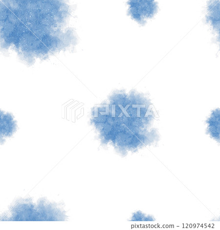 Clouds or paint stains, seamless watercolor pattern. Drawn by hand, with elements of glitter and air. Abstract background for cards, invitations, prints and design 120974542