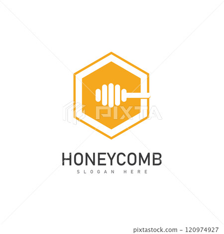 honeycomb illustration logo vector template honeycomb illustration logo vector template 120974927