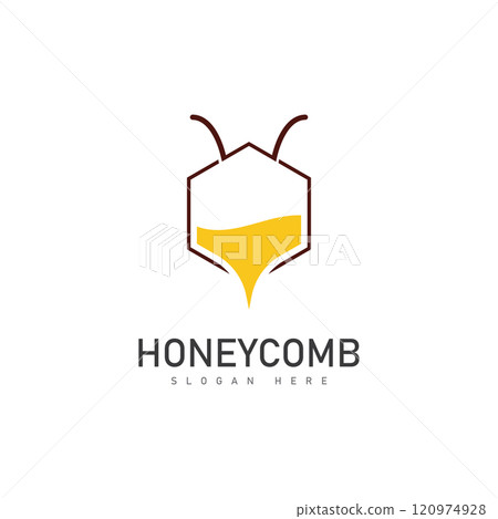 honeycomb illustration logo vector template honeycomb illustration logo vector template 120974928