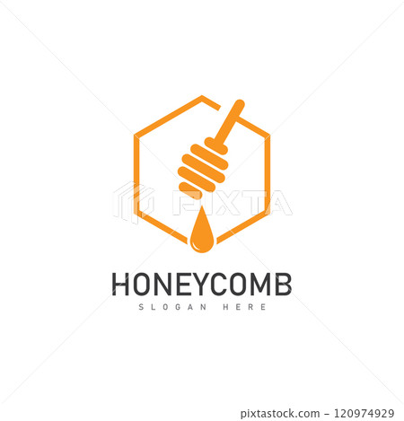 honeycomb illustration logo vector template honeycomb illustration logo vector template 120974929