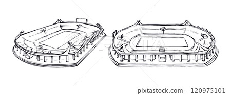 Small Stadium. Vector sketch Small Stadium. Vector sketch 120975101