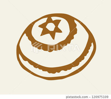 Vector drawing. Jewish clothing yarmulke 120975109