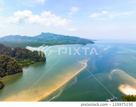 Amazing sea surface in summer season background,Nature waves sea beach background 120975230