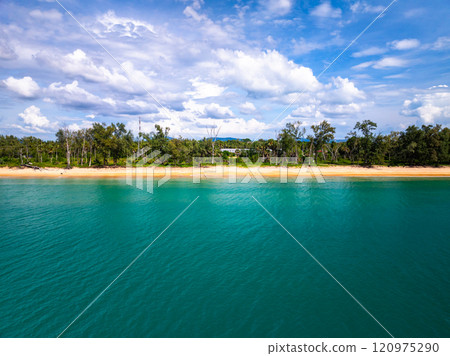 Amazing sea surface in summer season background,Nature waves sea beach background 120975290