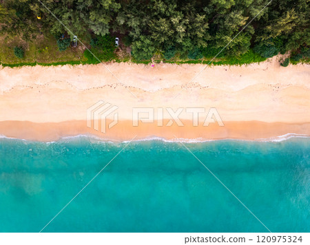 Amazing sea surface in summer season background,Nature waves sea beach background 120975324