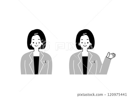 穿西裝的女老師 120975441