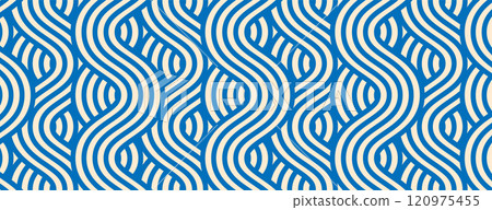 Pasta background, ramen noodles pattern with seamless spaghetti texture 120975455