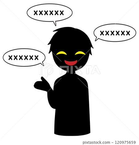 Image material of a villain telling a dangerous story 120975659