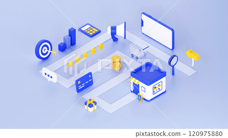 3DCG｜等距｜顧客旅程及品牌 120975880