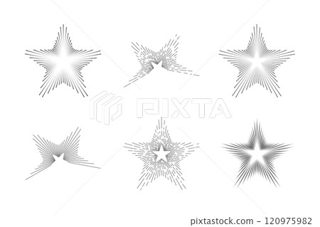Vintage starburst. Vector starburst line icons set Vintage starburst. Vector starburst line icons set 120975982