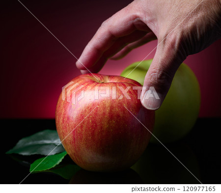 Apple (black background) Apple (black background) 120977165