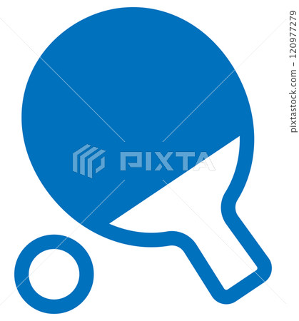 Table tennis icon blue 120977279