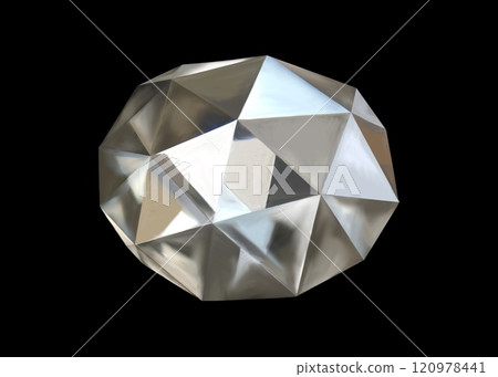 Gemstone illustration, rose cut diamond, diamond illustration 120978441