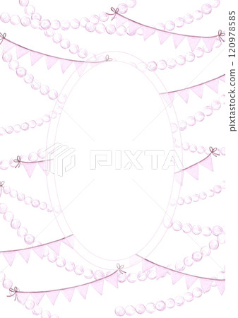 Christmas garlands frame border. Hand drawn watercolor illustration of string of beads isolated on white background. Can be used for postcard, invitation, scrapbook and other printed products. Christmas garlands frame border. Hand drawn watercolor illustration of string of beads isolated on white background. Can be used for postcard, invitation, scrapbook and other printed products. 120978585