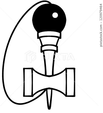 Illustration material of simple kendama 120979464