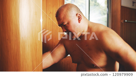 Athlete, training and exercise for sumo, warm up and splits with preparation, stretching and technique in Japan. Man, fighter and sports in dohyo for practice, workout and fitness with wrestling Athlete, training and exercise for sumo, warm up and splits with preparation, stretching and technique in Japan. Man, fighter and sports in dohyo for practice, workout and fitness with wrestling 120979909