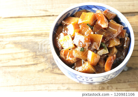 A luxurious, heaping bowl of pickled seafood A luxurious, heaping bowl of pickled seafood 120981106