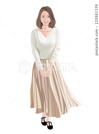 Elegant adult woman illustration Elegant adult woman illustration 120981339