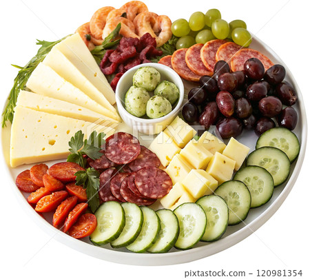 exquisite gourmet finger food appetizer platter white background exquisite gourmet finger food appetizer platter white background 120981354