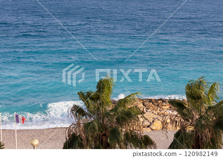 Beach in Nice, France 120982149