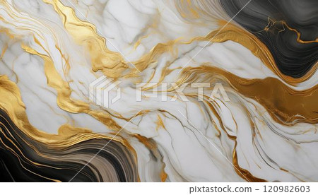 Luxurious marble pattern in white and gold Luxurious marble pattern in white and gold 120982603