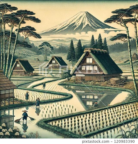 Japanese countryside Japanese countryside 120983390