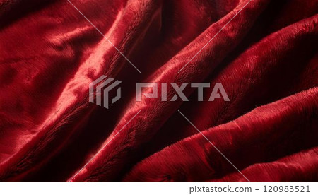 深紅色天鵝絨布料 120983521