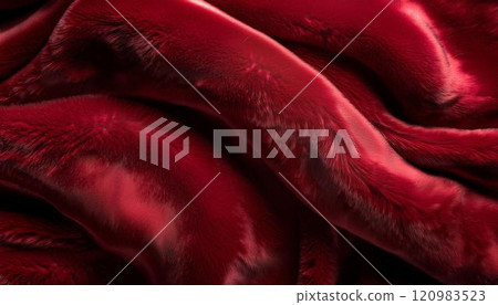 Deep red velvet fabric Deep red velvet fabric 120983523